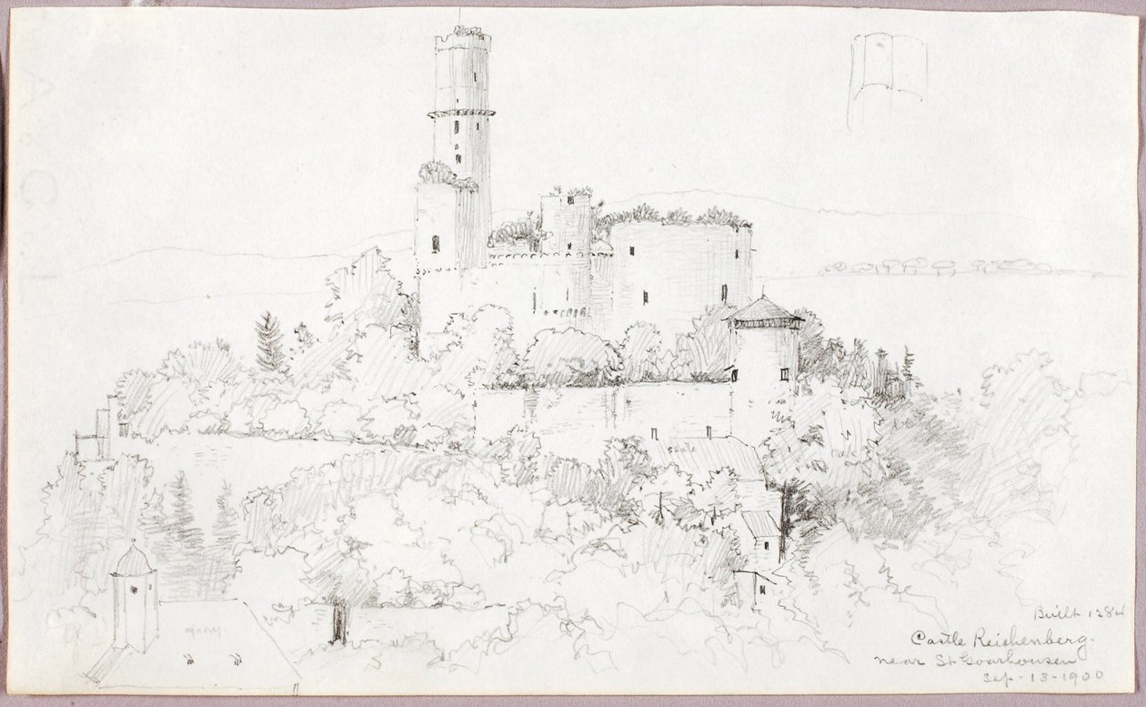Burg Reichenberg, nahe St. Goarshausen von George Elbert Burr
