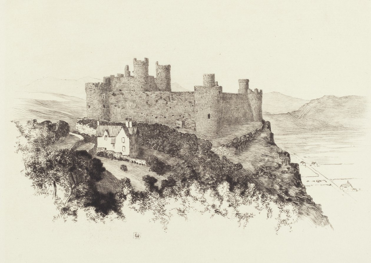 Burg Harlech, Wales von George Elbert Burr