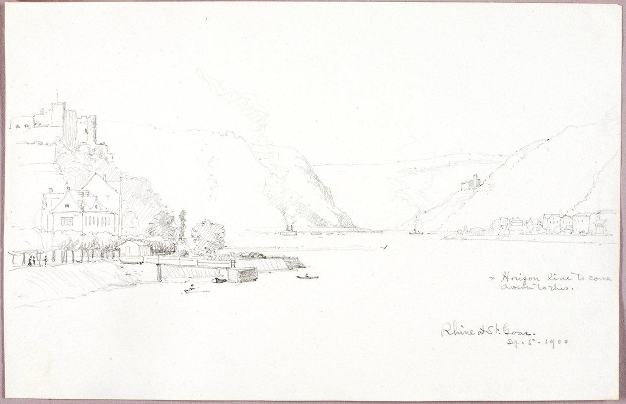 Rhein bei St. Goar von George Elbert Burr