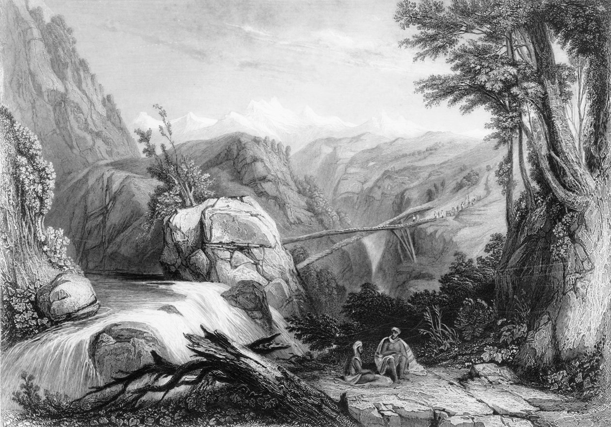Ansicht in der Nähe von Deobun, 1838 von George Francis White
