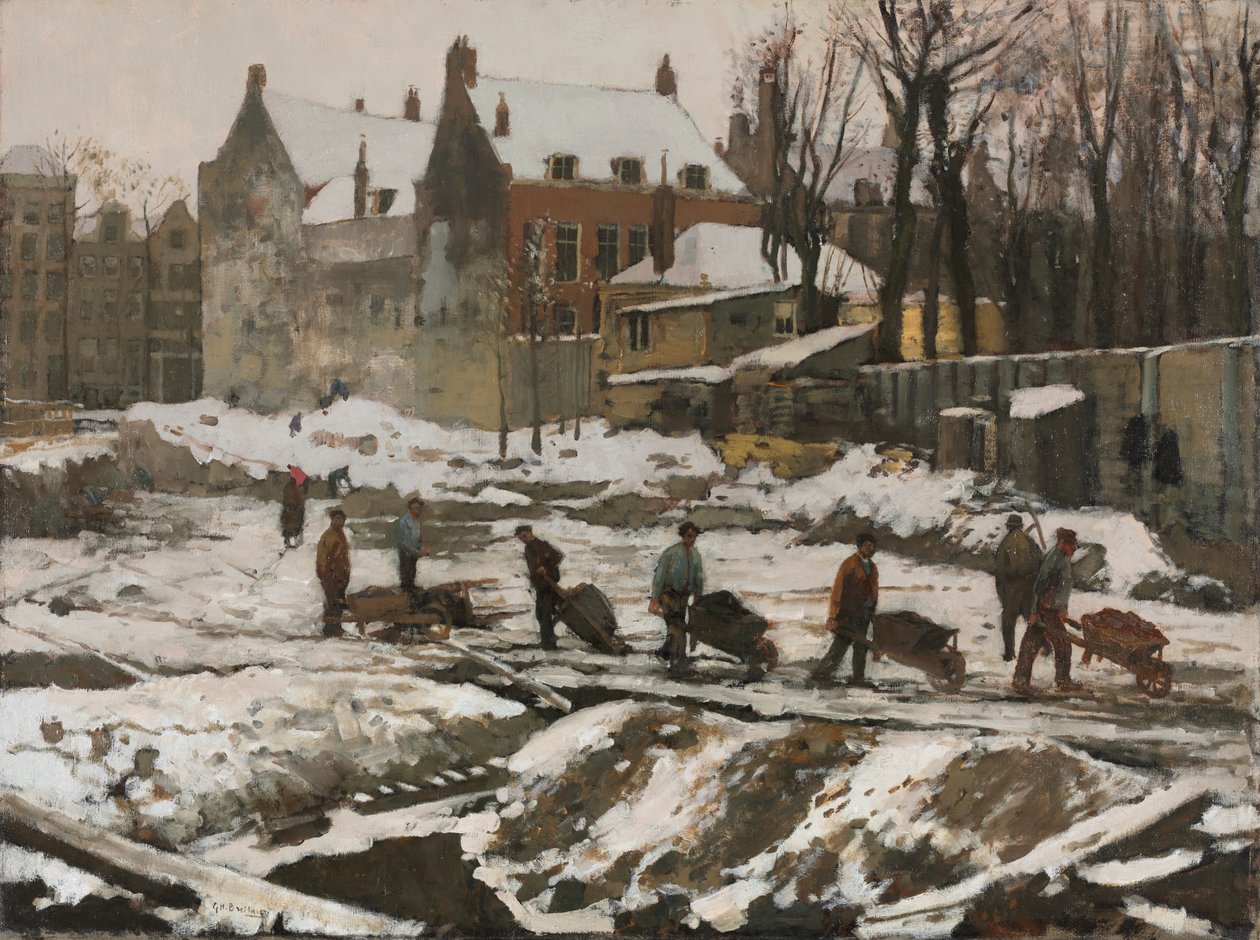 Baustelle in Amsterdam von George Hendrik Breitner