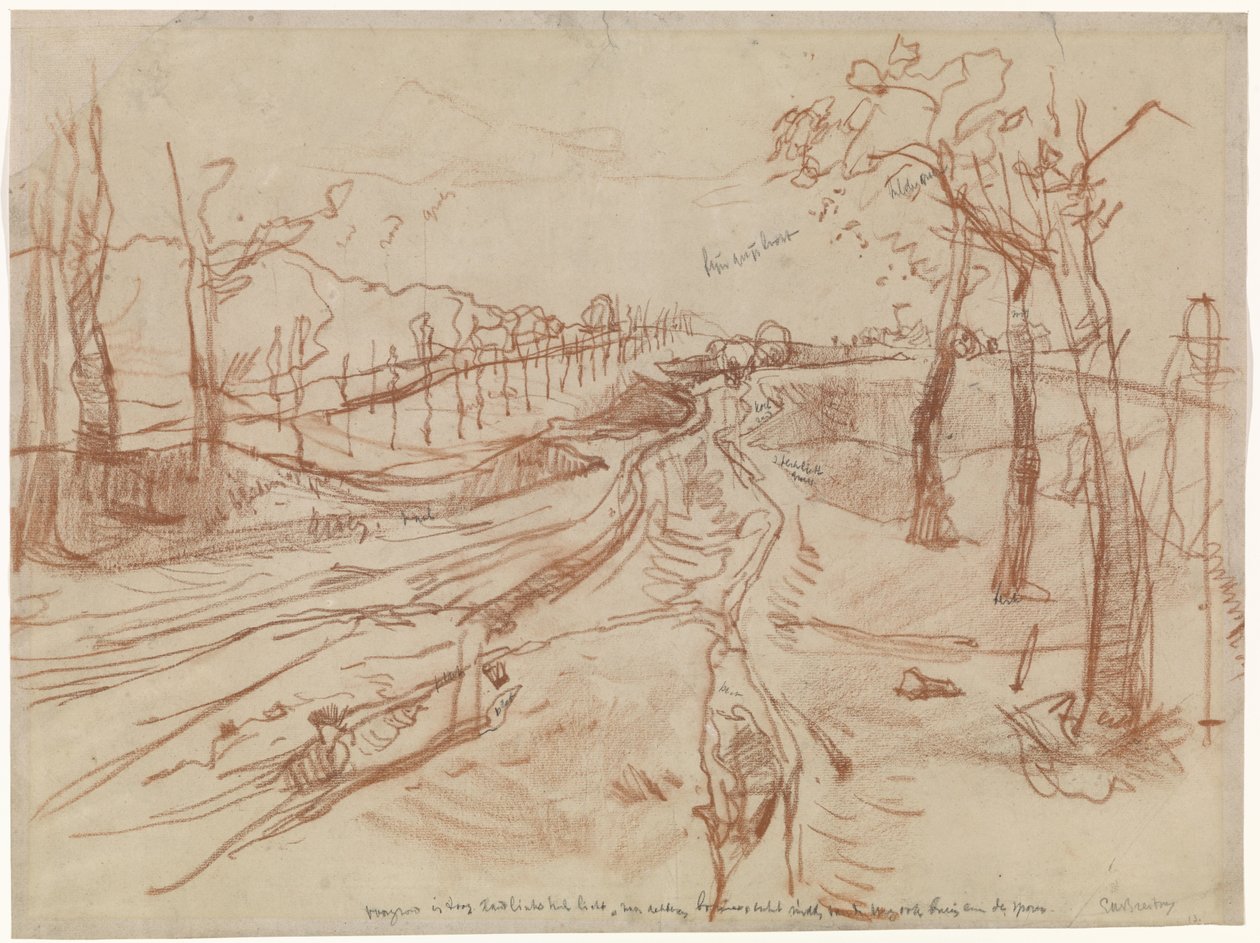 Skizze eines Landwegs von George Hendrik Breitner
