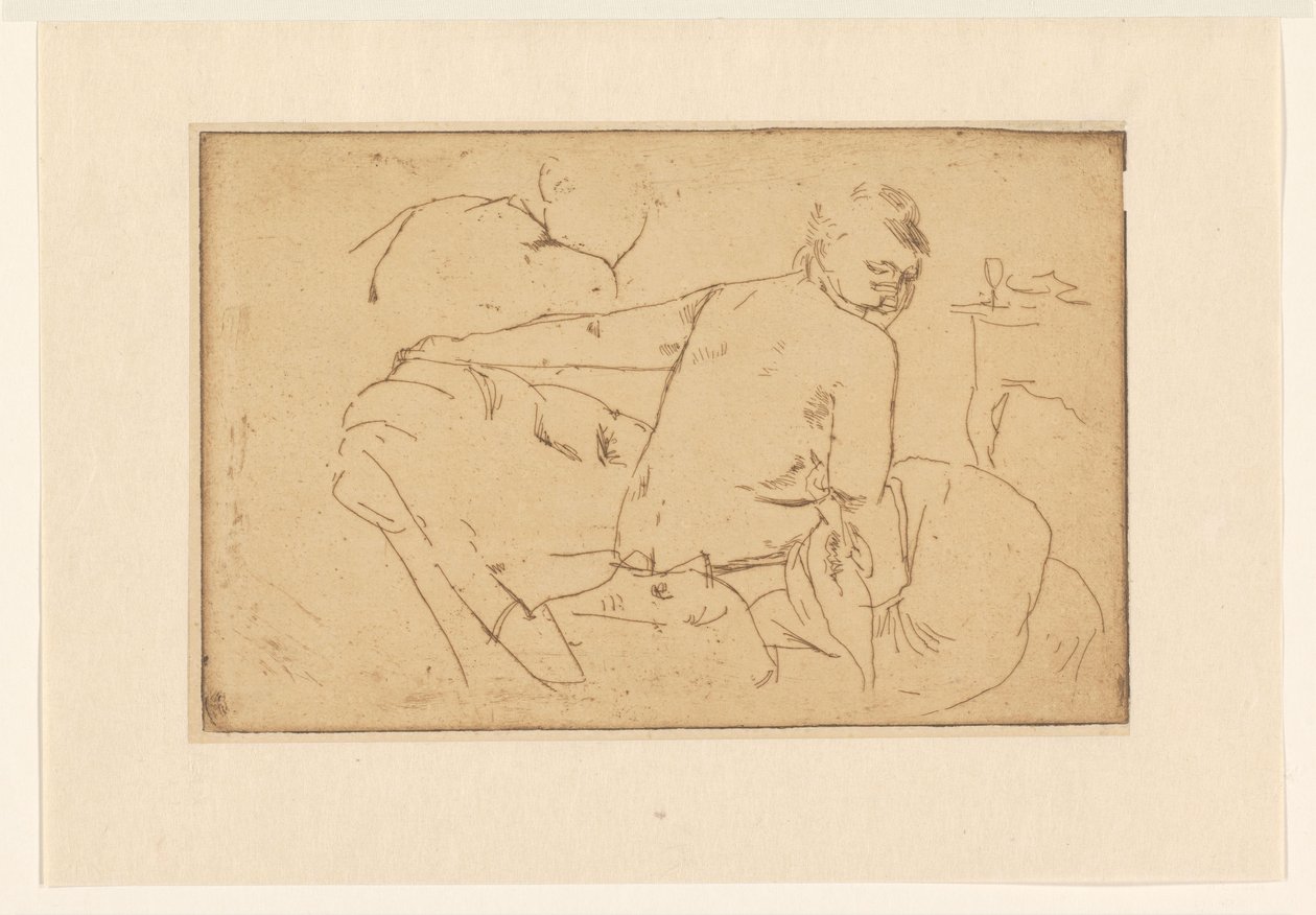 Sitzende halbnackte Frau von George Hendrik Breitner