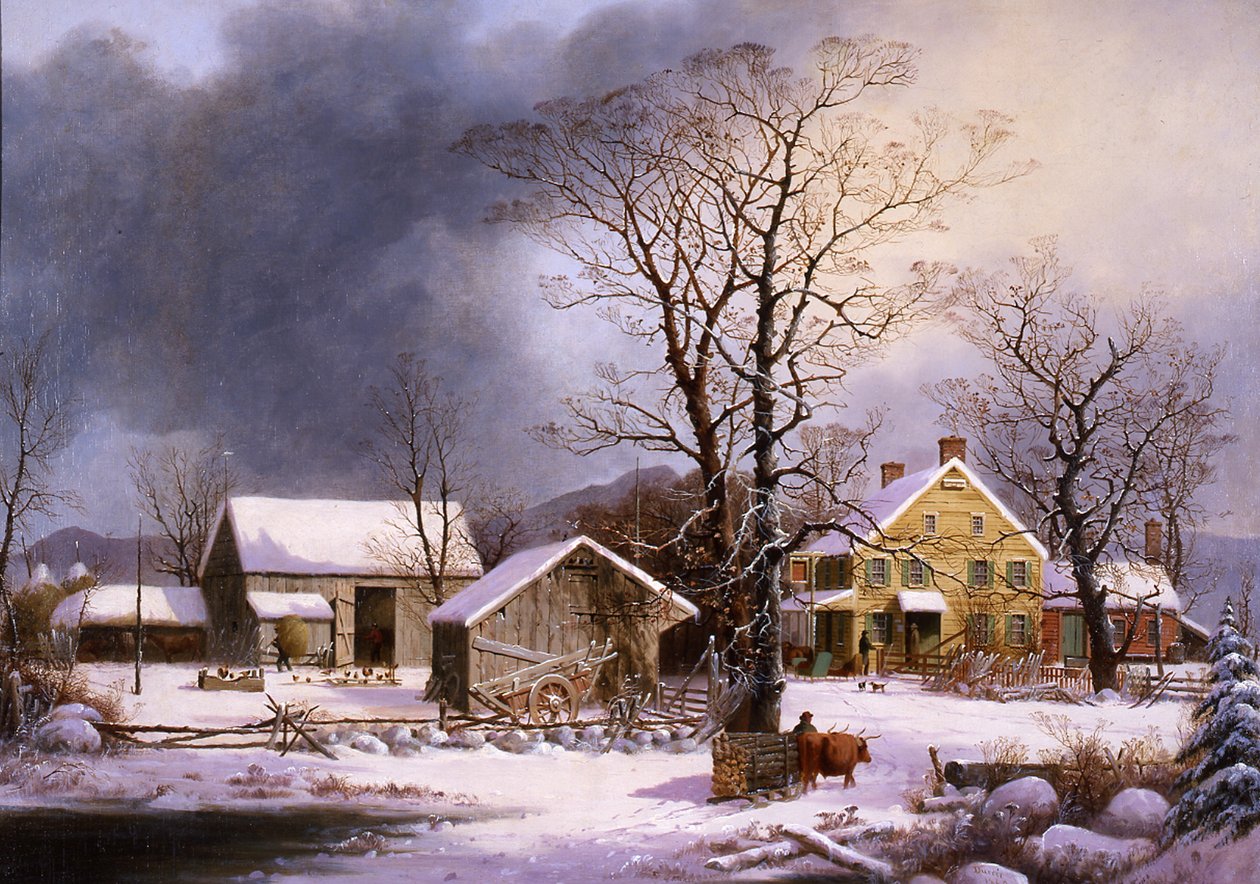 Winter auf dem Land, 1862 von George Henry Durrie