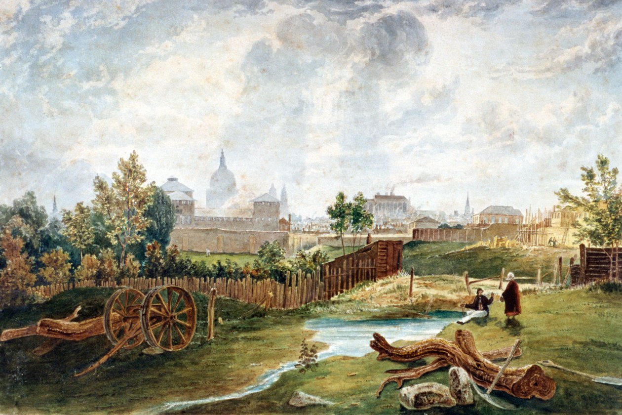 Pentonville, Islington, London, 1815 von George Hollis
