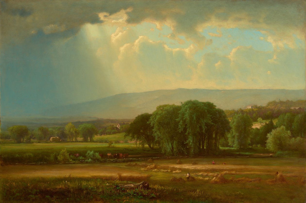 Ernteszene im Delaware-Tal von George Inness