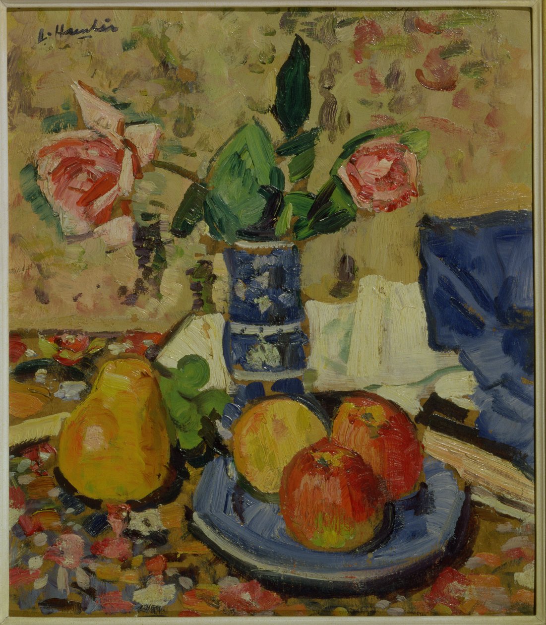 Äpfel, Birnen und Rosen von George Leslie Hunter
