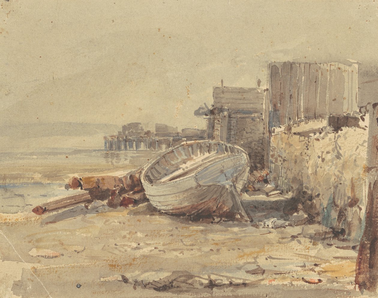 Gestrandetes Schiff, ca. 1880 von George Loring Brown