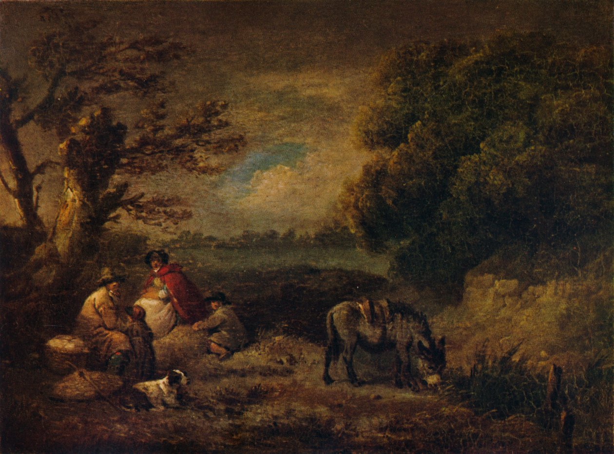 Zigeuner ruhen mit Esel, 1795 von George Morland