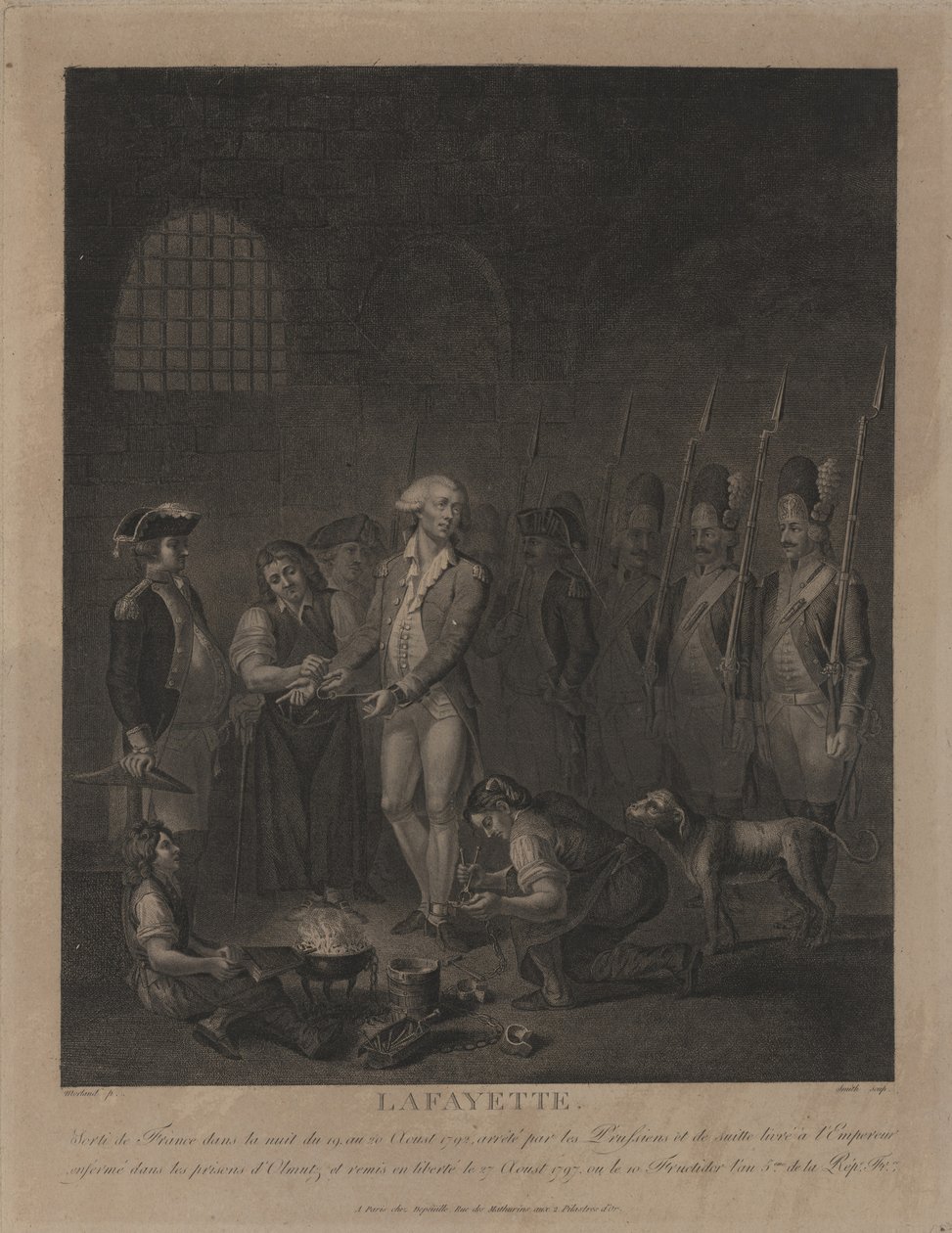 Lafayette im Gefängnis von Olmütz von George Morland