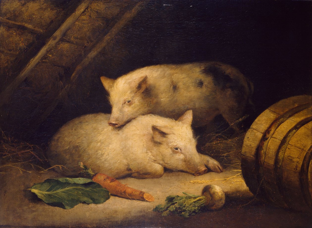 Schweine, 1775-1800 von George Morland