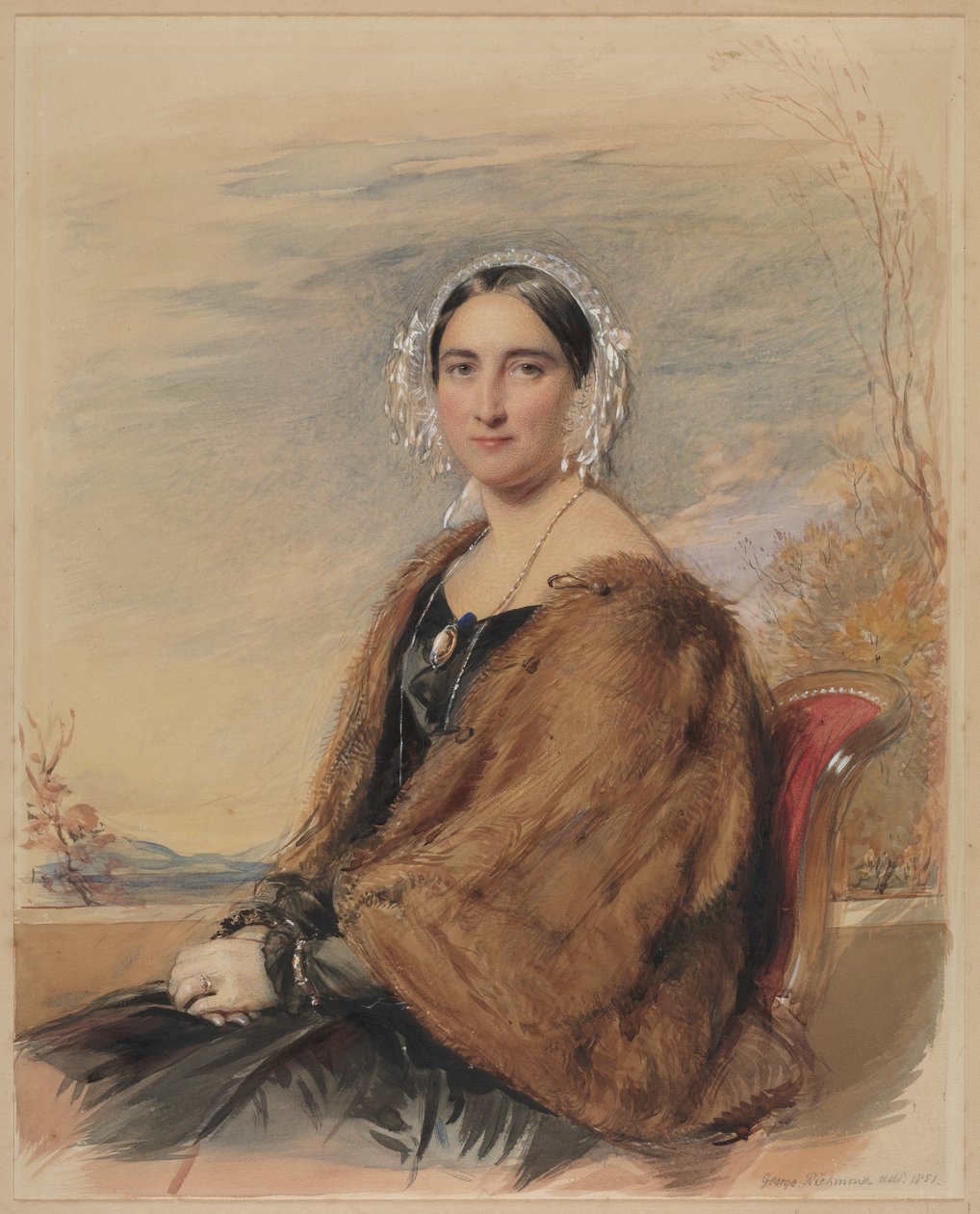 Porträt einer Frau von George Richmond