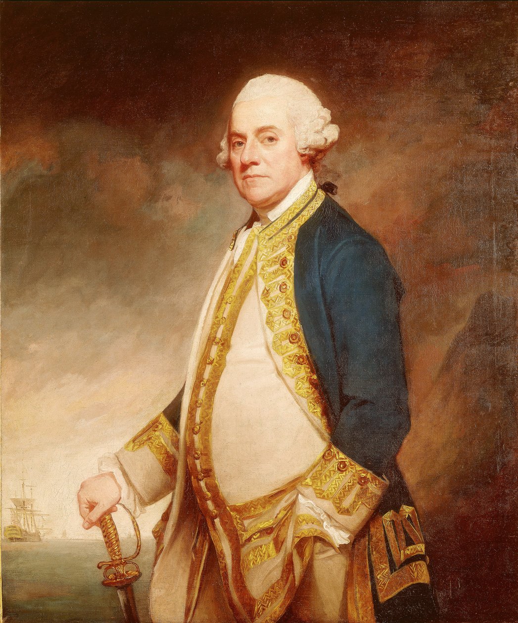 Admiral Sir Charles Hardy (circa 1716-1780) von George Romney