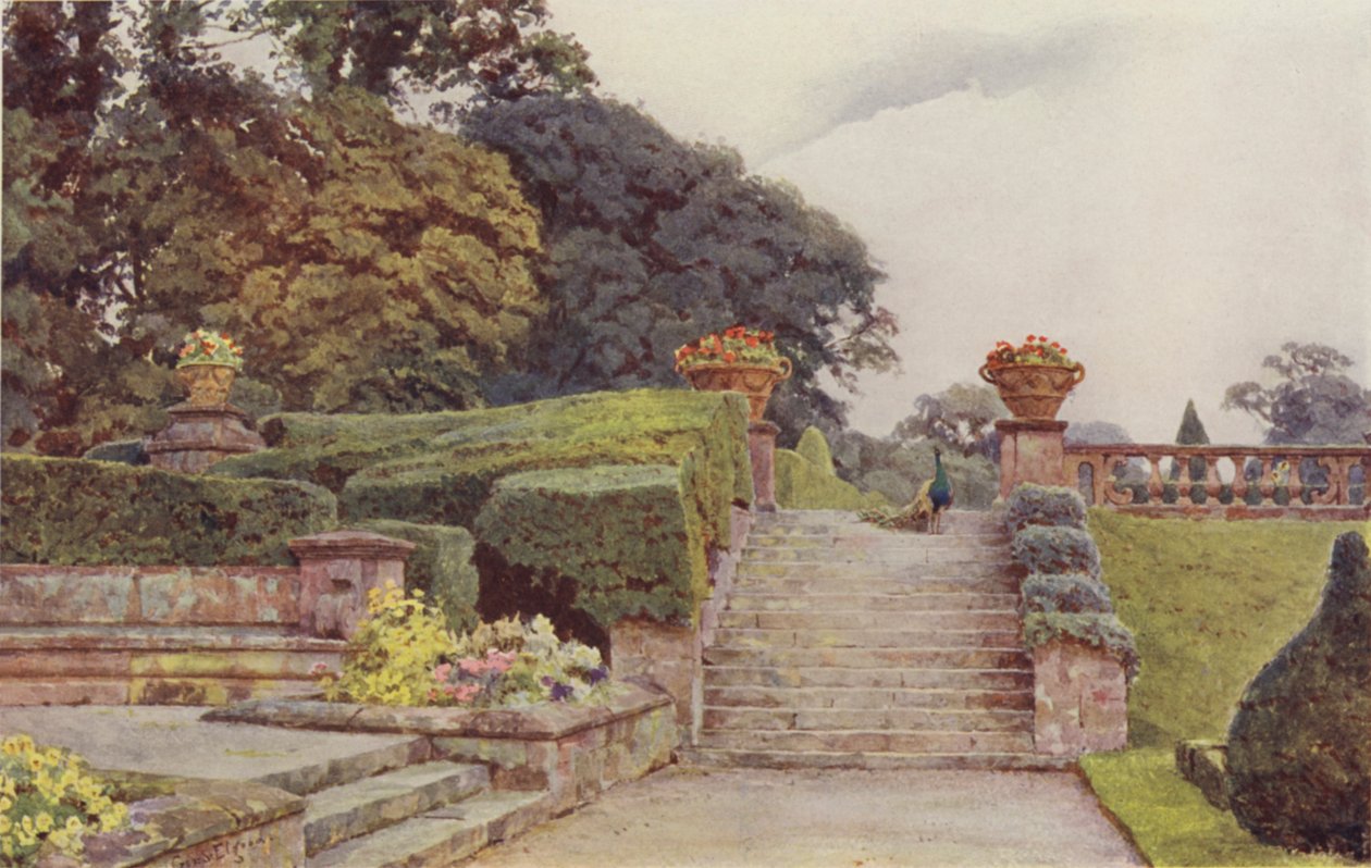 Condover, die Terrassenstufen von George Samuel Elgood