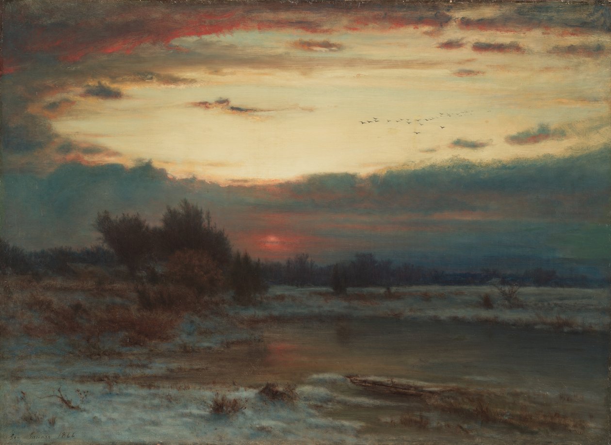 Ein Winterhimmel von George Snr. Inness