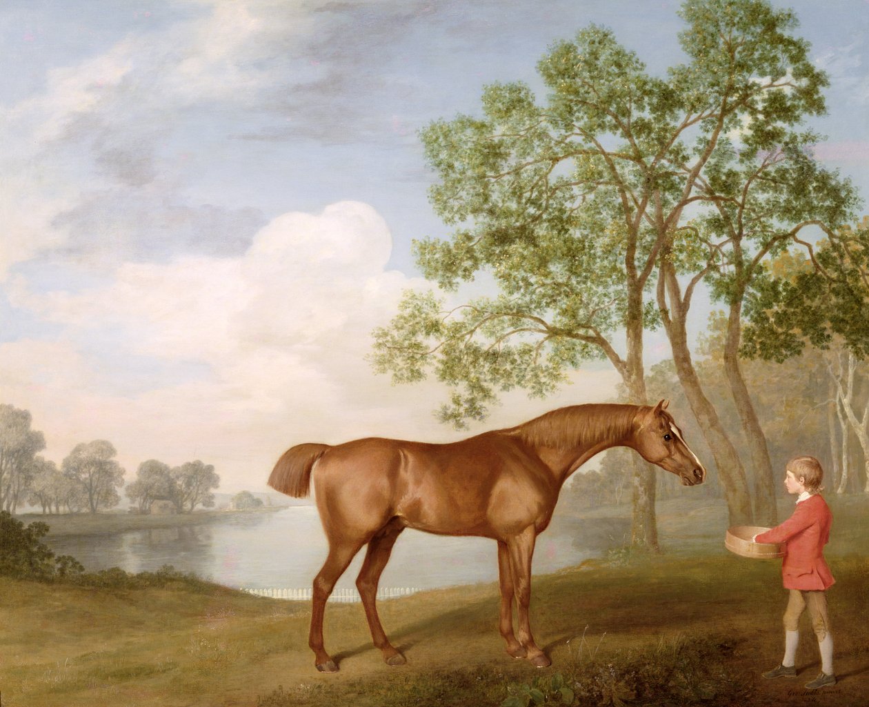 Kürbis mit einem Stallburschen von George Stubbs
