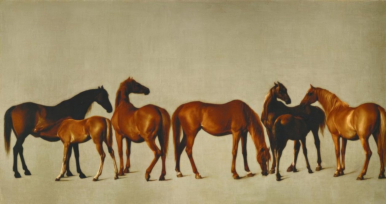 Stuten mit Füllen von George Stubbs