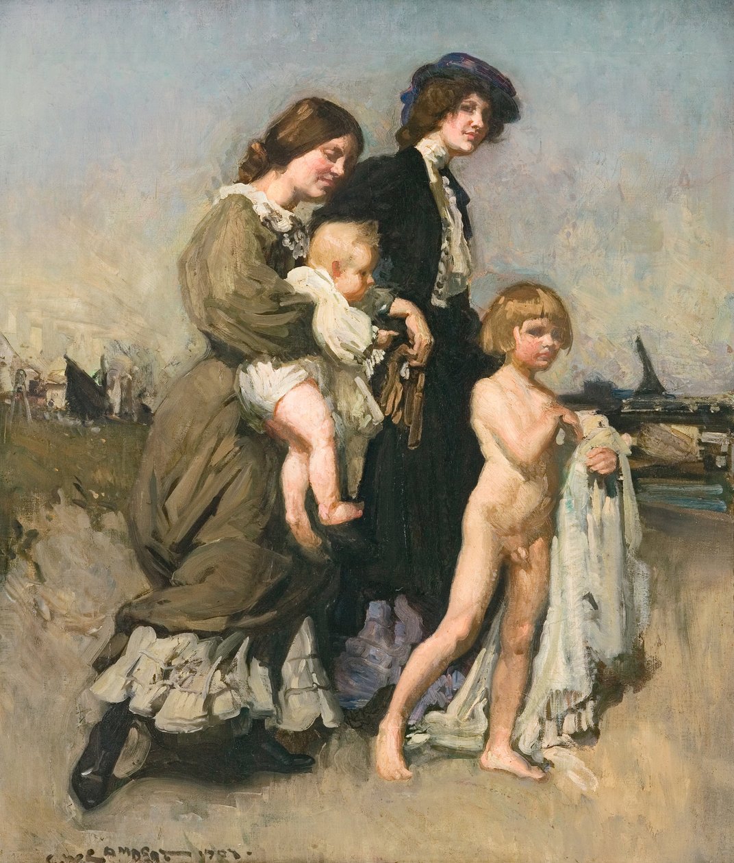 Die Feiertagsgruppe (Die Badenden) von George Washington Lambert
