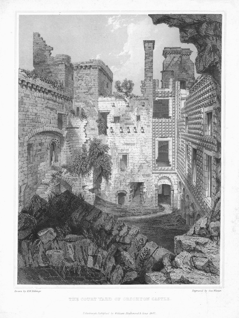 Der Innenhof von Crichton Castle von George Winter