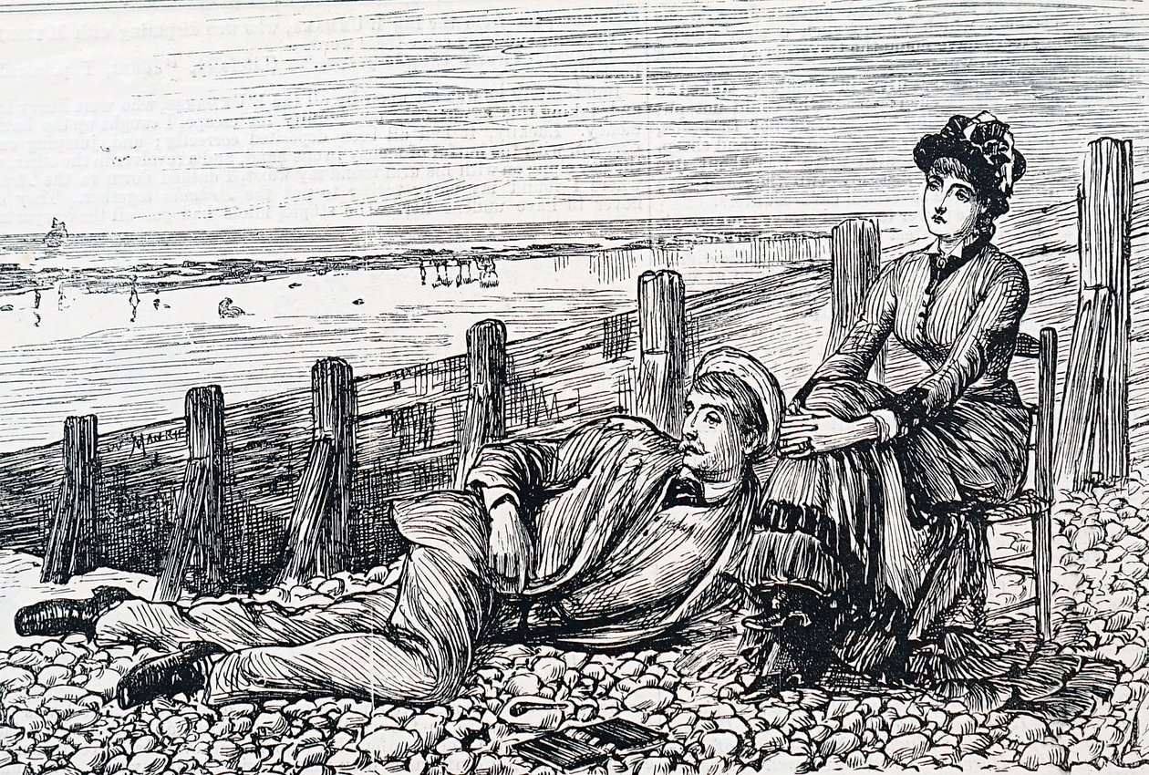 Ein Paar auf ihrer Hochzeitsreise von George du Maurier