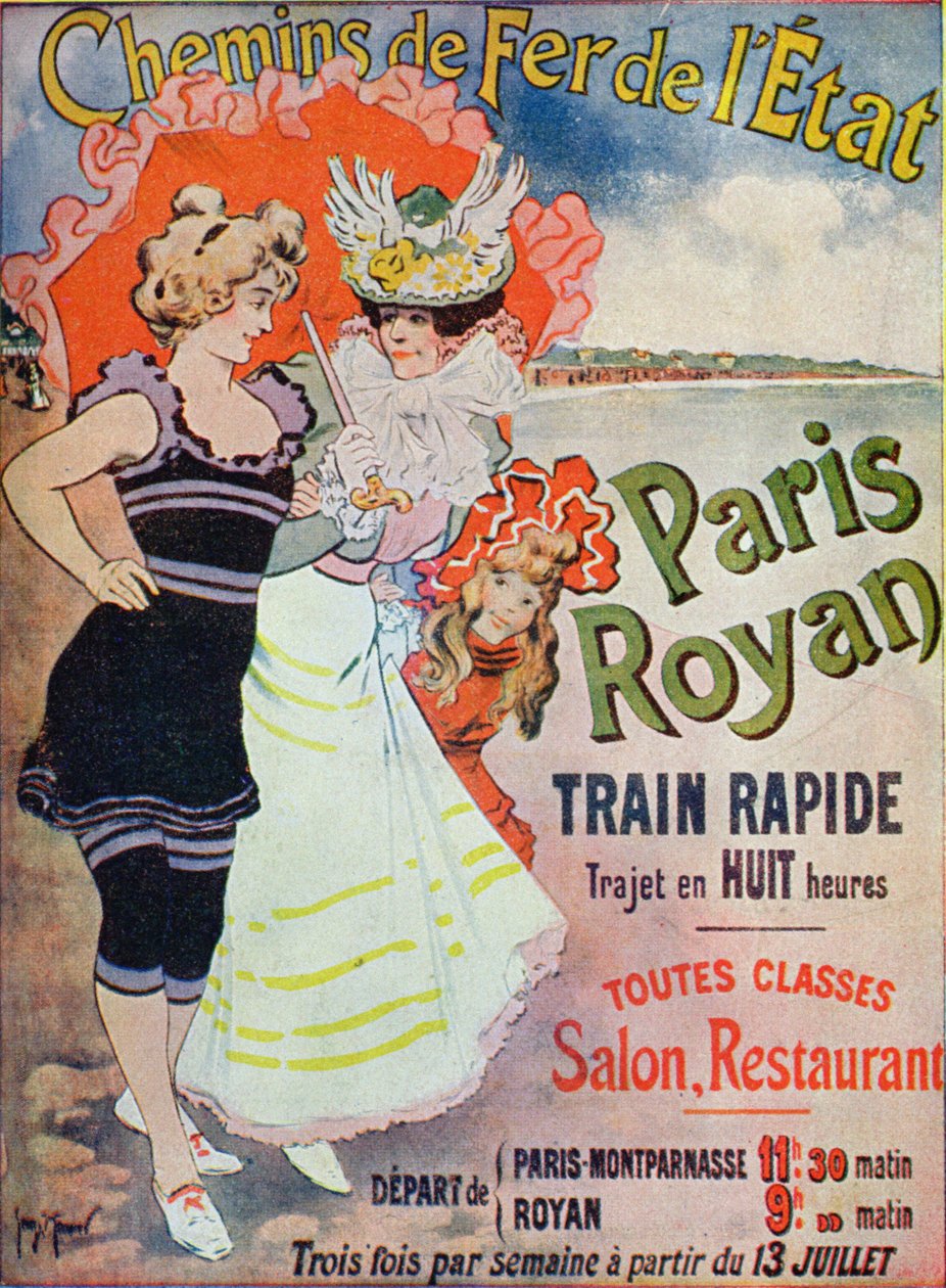 Werbung für die Paris-Royan Eisenbahnlinie, ca. 1908 von Georges Meunier