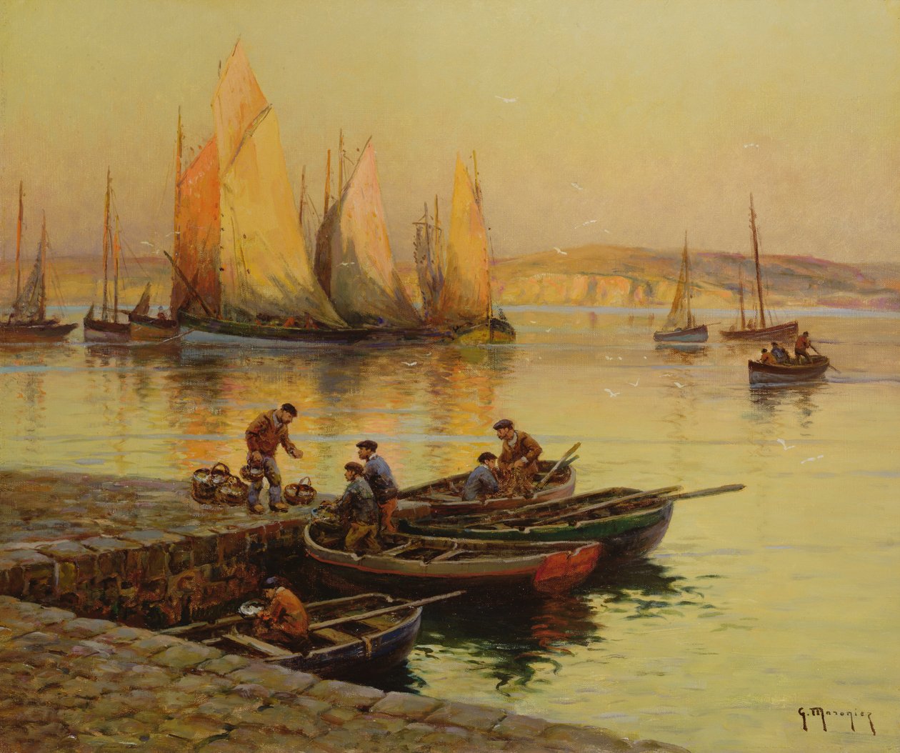 Sonnenuntergang von Georges Philibert Charles Maroniez