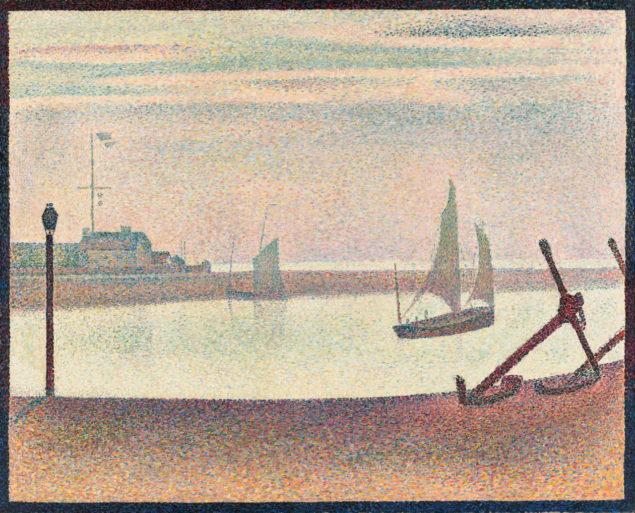 Der Kanal bei Gravelines, Abend von Georges Seurat