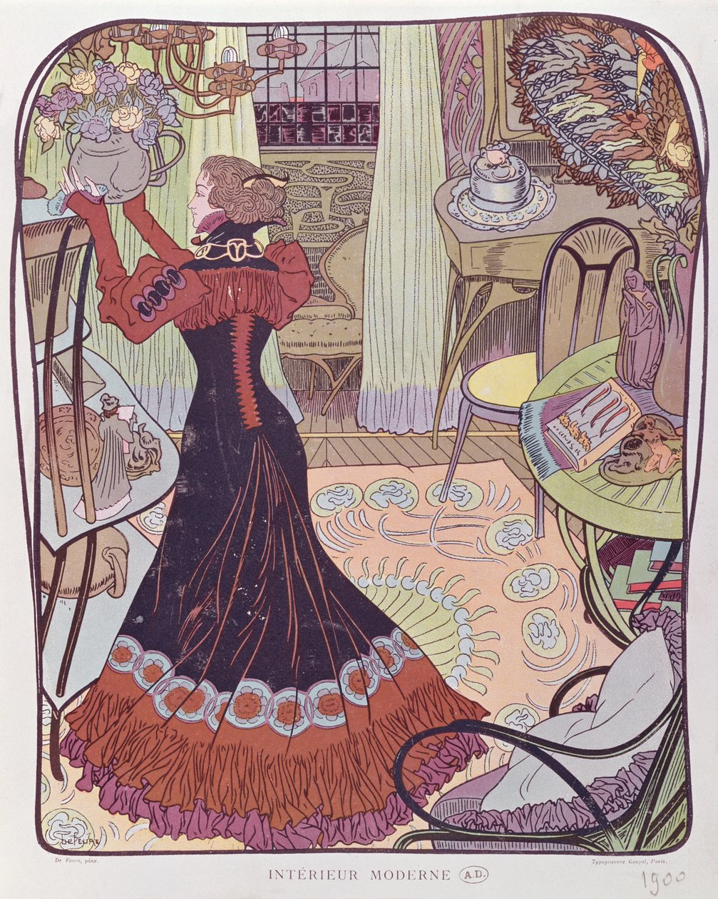 Modernes Interieur, 1900 von Georges de Feure