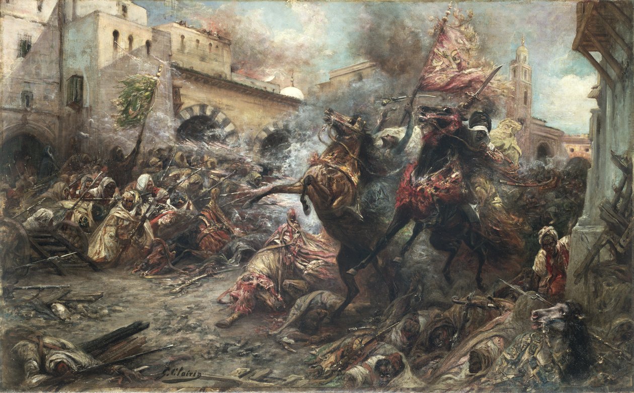 Araber im Kampf von Georges Clairin