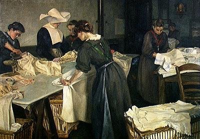 Bügeln im Waisenhaus von Georges Dervaux