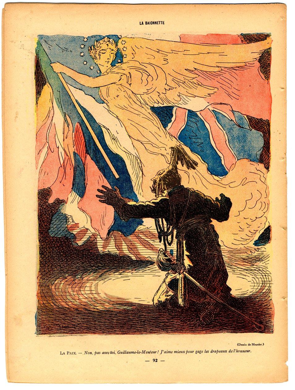La Baionnette, Satirisch in Farben von Georges Meunier