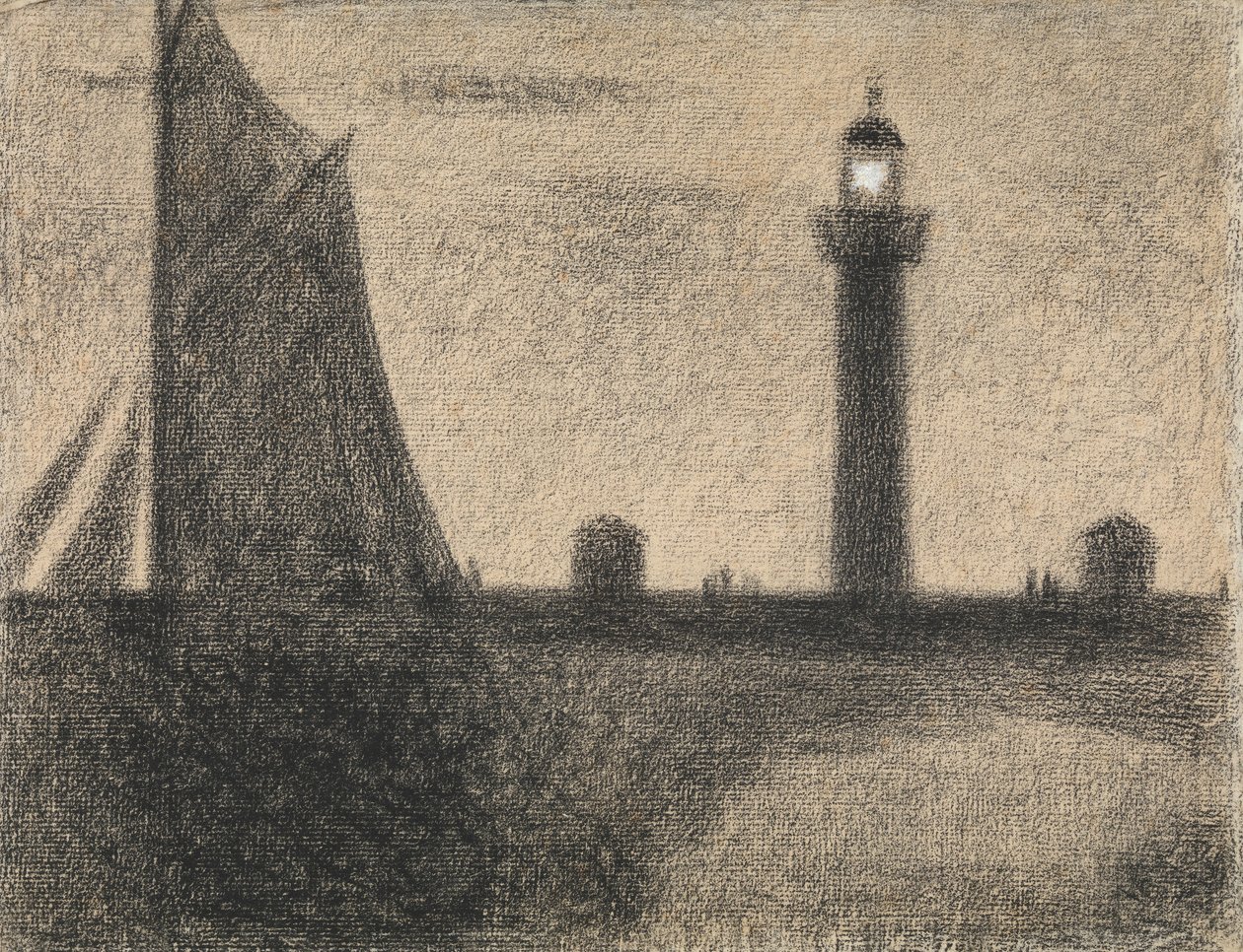 Der Leuchtturm von Honfleur, 1886 von Georges Pierre Seurat