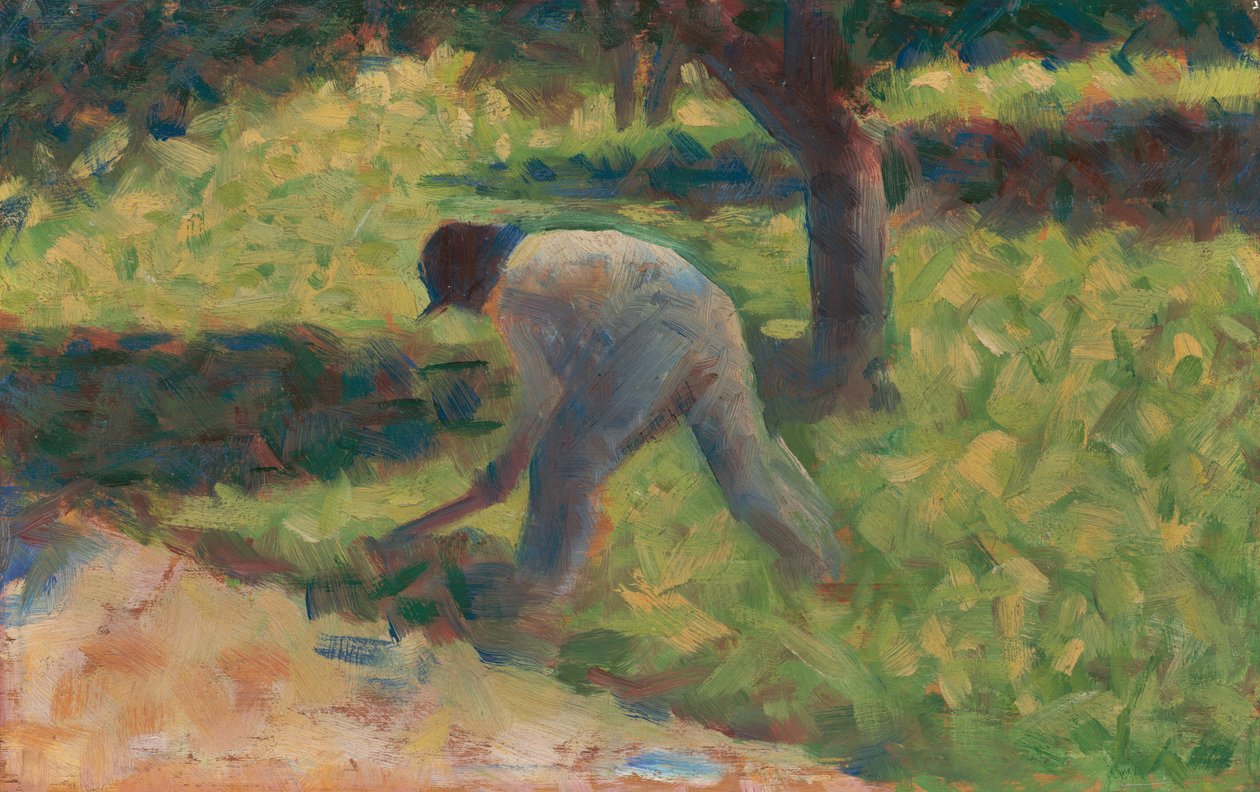 Bauer mit einer Hacke von Georges Seurat