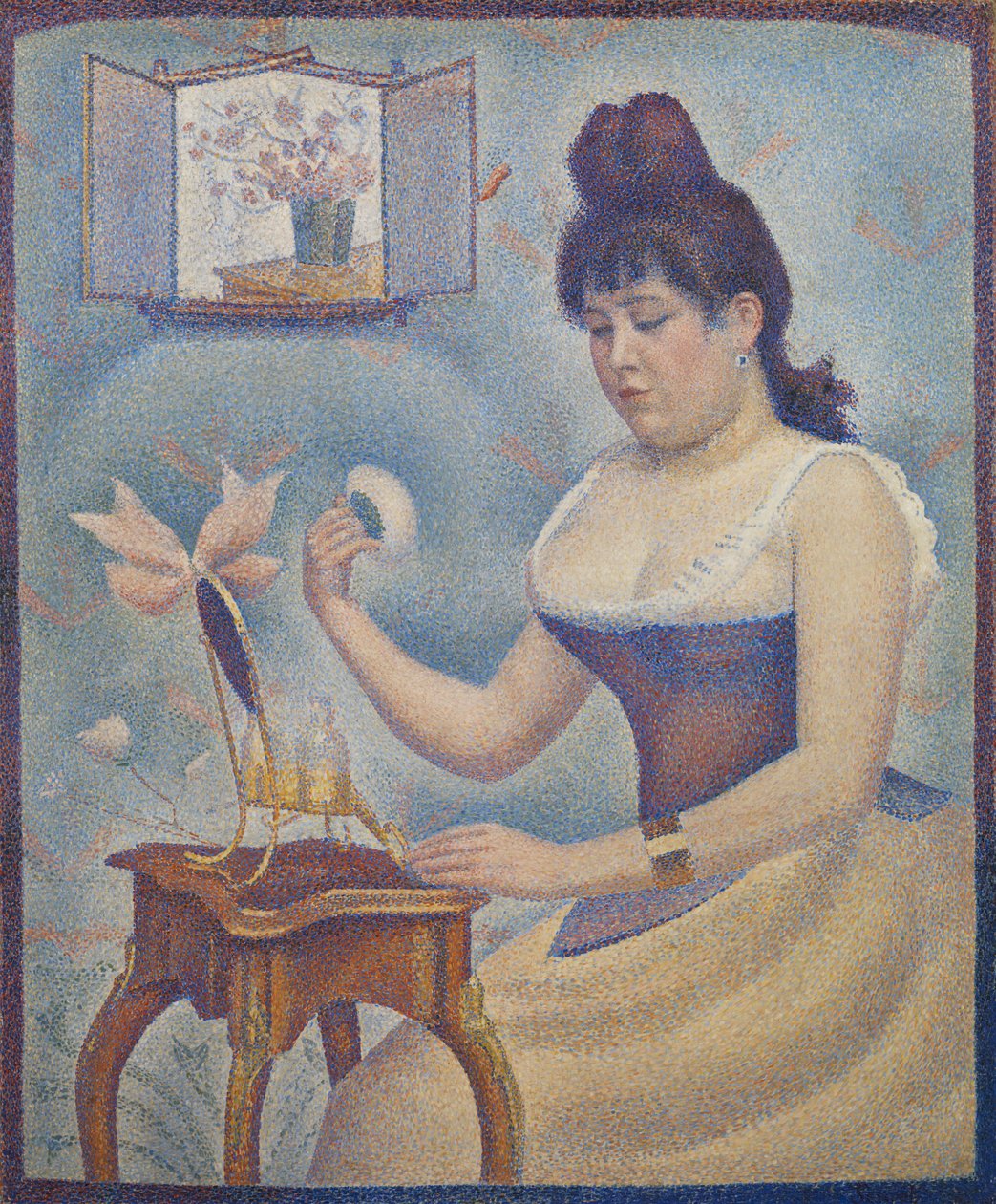 Junge Frau, die sich pudert, ca. 1888-90 von Georges Seurat