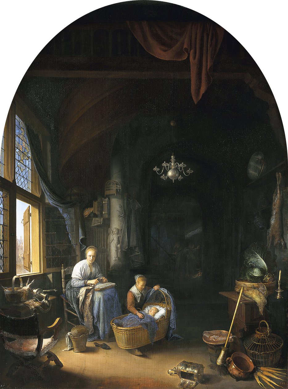 Die junge Mutter von Gerrit Dou