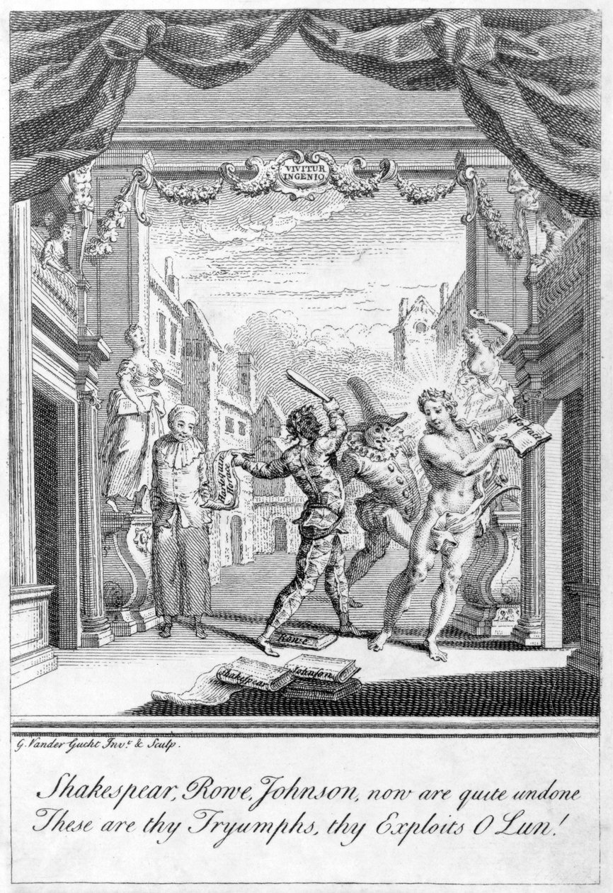 Satire auf die populäre Bühne, 1756 von Gerard Vandergucht