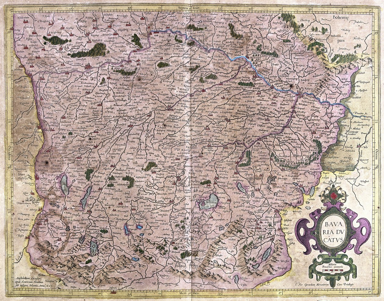 Bayern, Deutschland von Gerardus Mercator