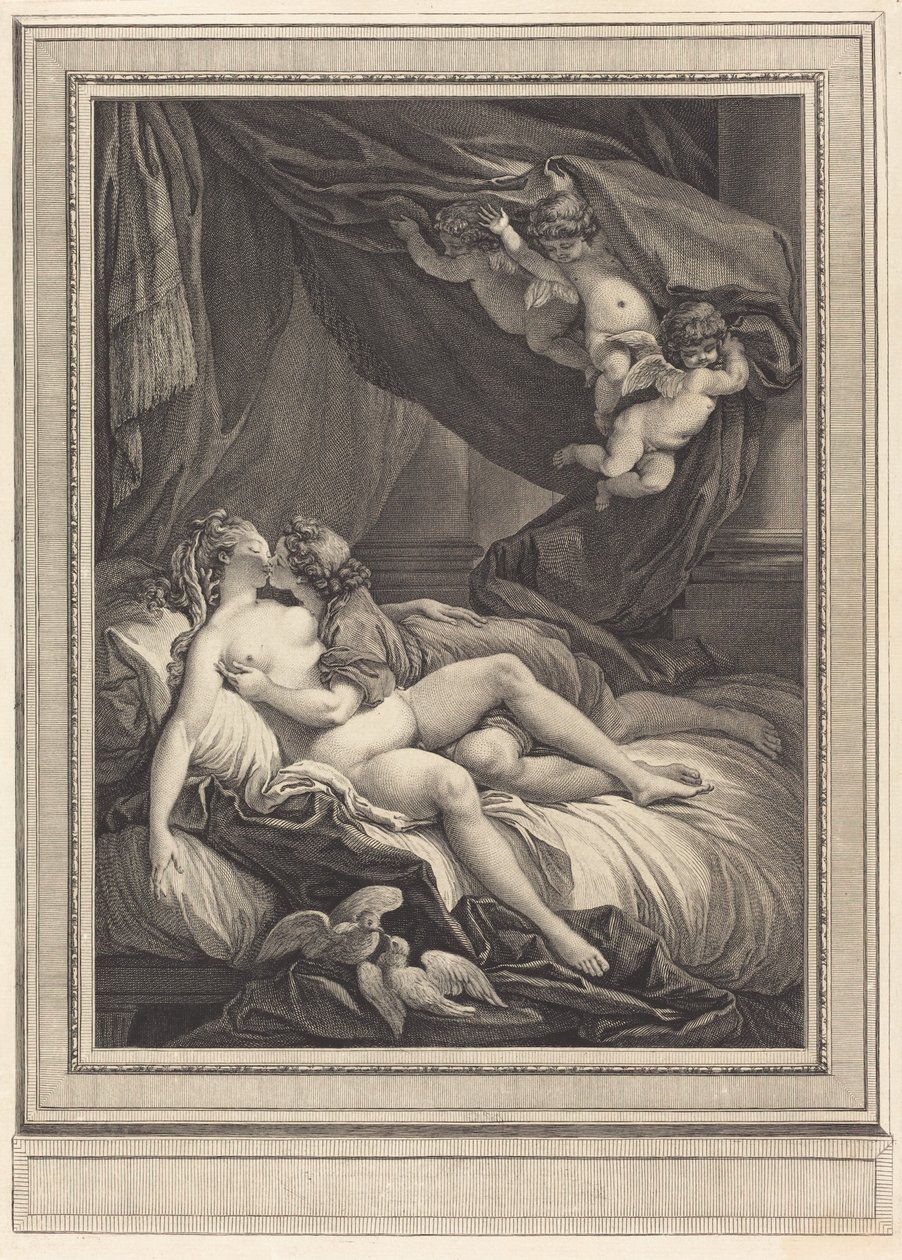 Venus und Adonis von Geraud Vidal after Charles Monnet