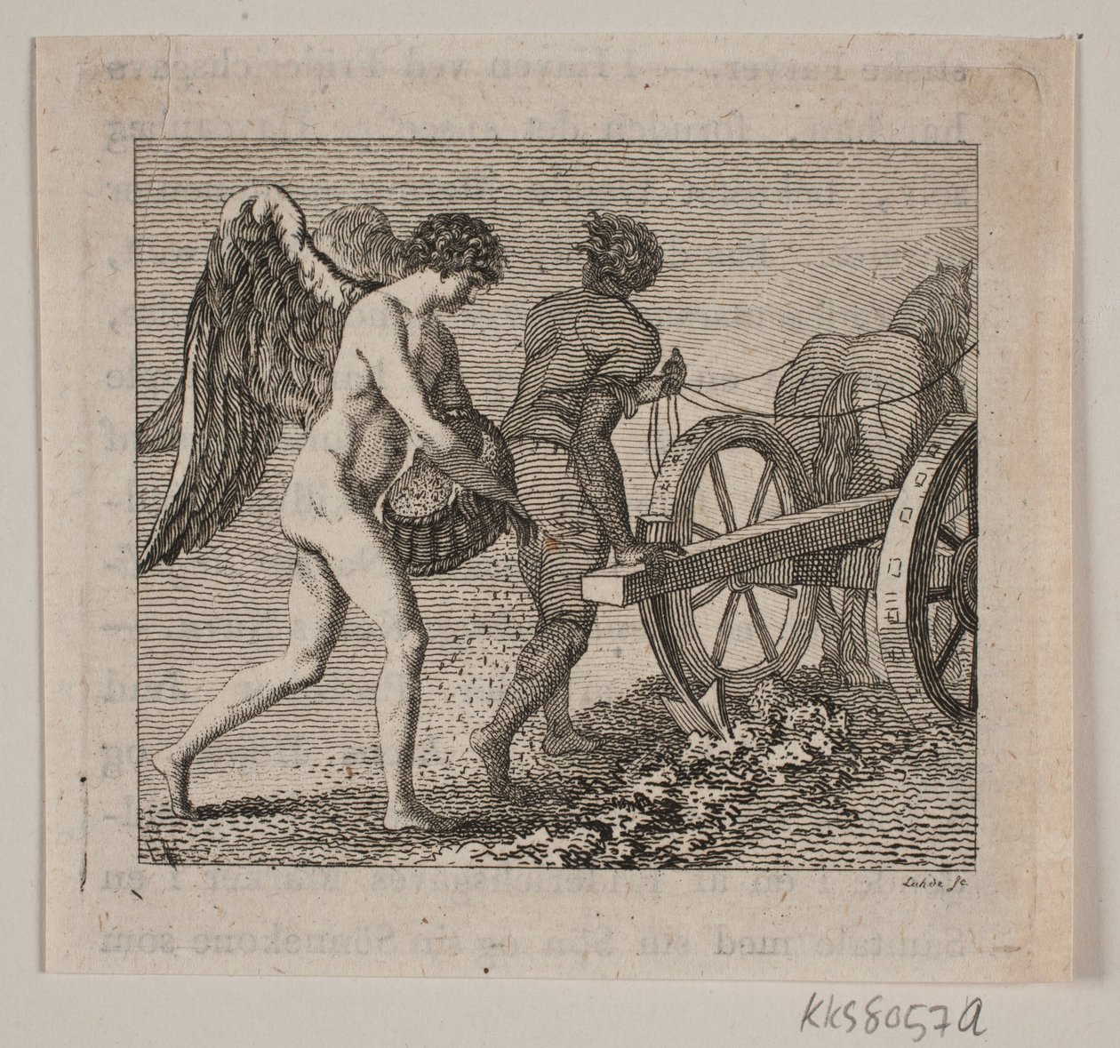 Geflügeltes Genie folgt einem Pflüger von Gerhard Ludvig Lahde