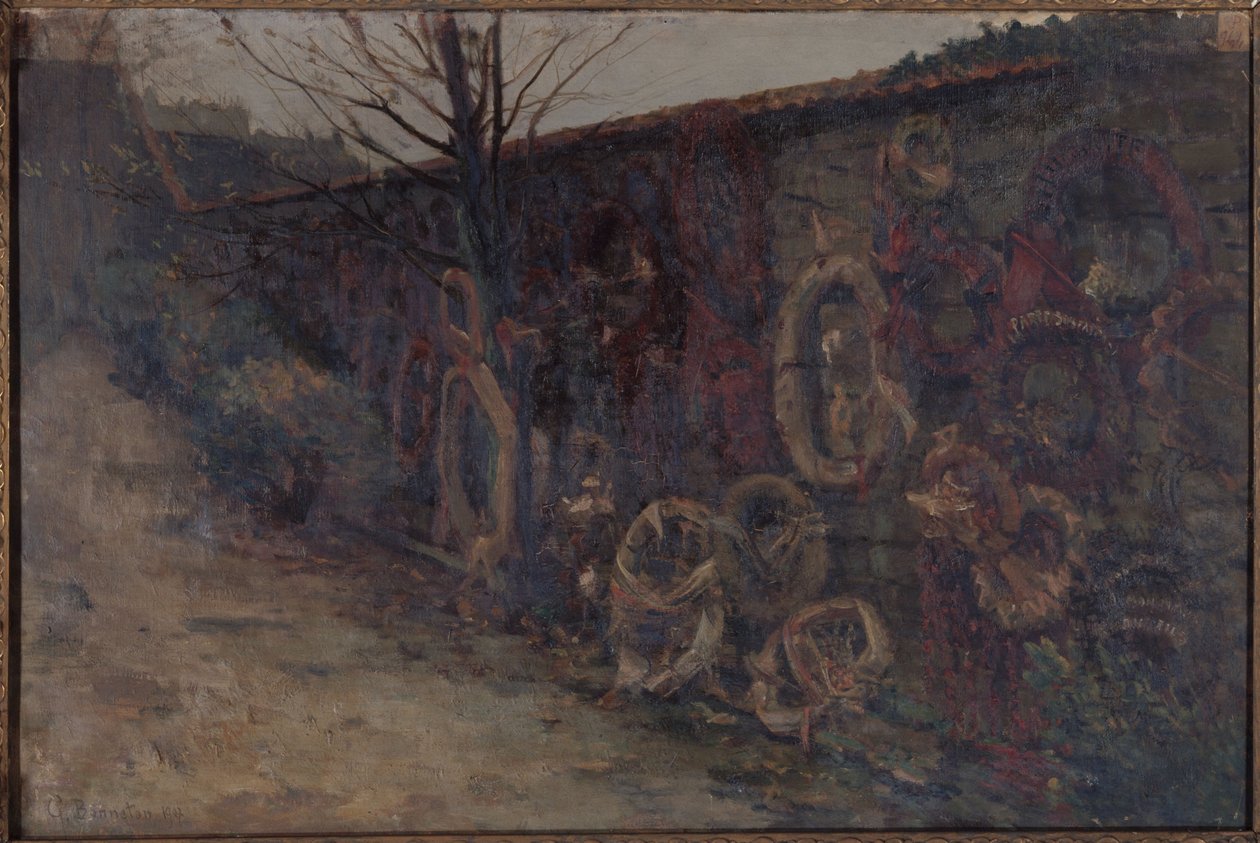 Die Föderierte Mauer auf dem Friedhof Père-Lachaise von Germain Eugene Bonneton