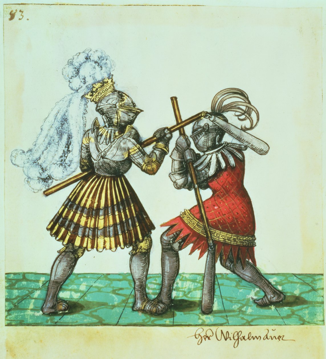 Kaiser Maximilian I. von Deutschland (1459-1519) im Zweikampf, aus dem 