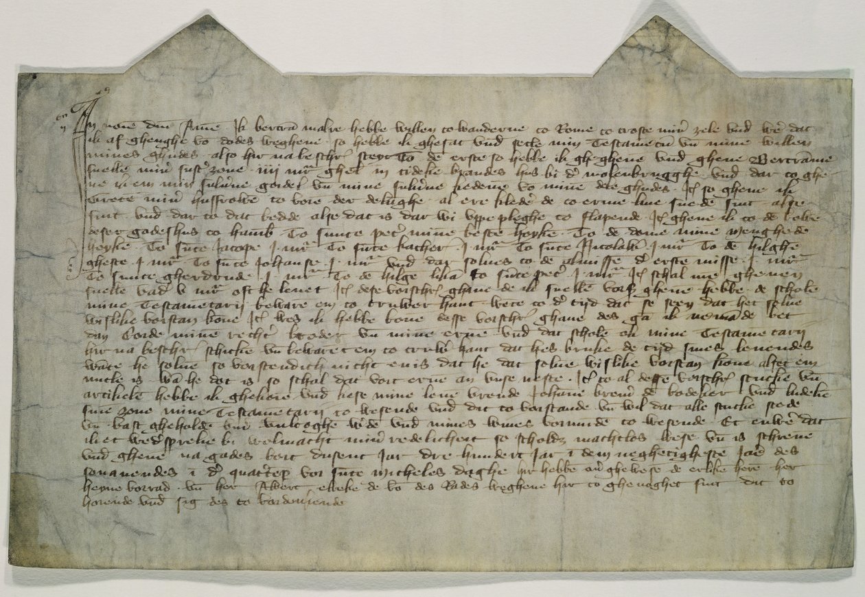 Letzter Wille und Testament des Künstlers Meister Bertram (ca. 1345-ca. 1415) 1390 von German School