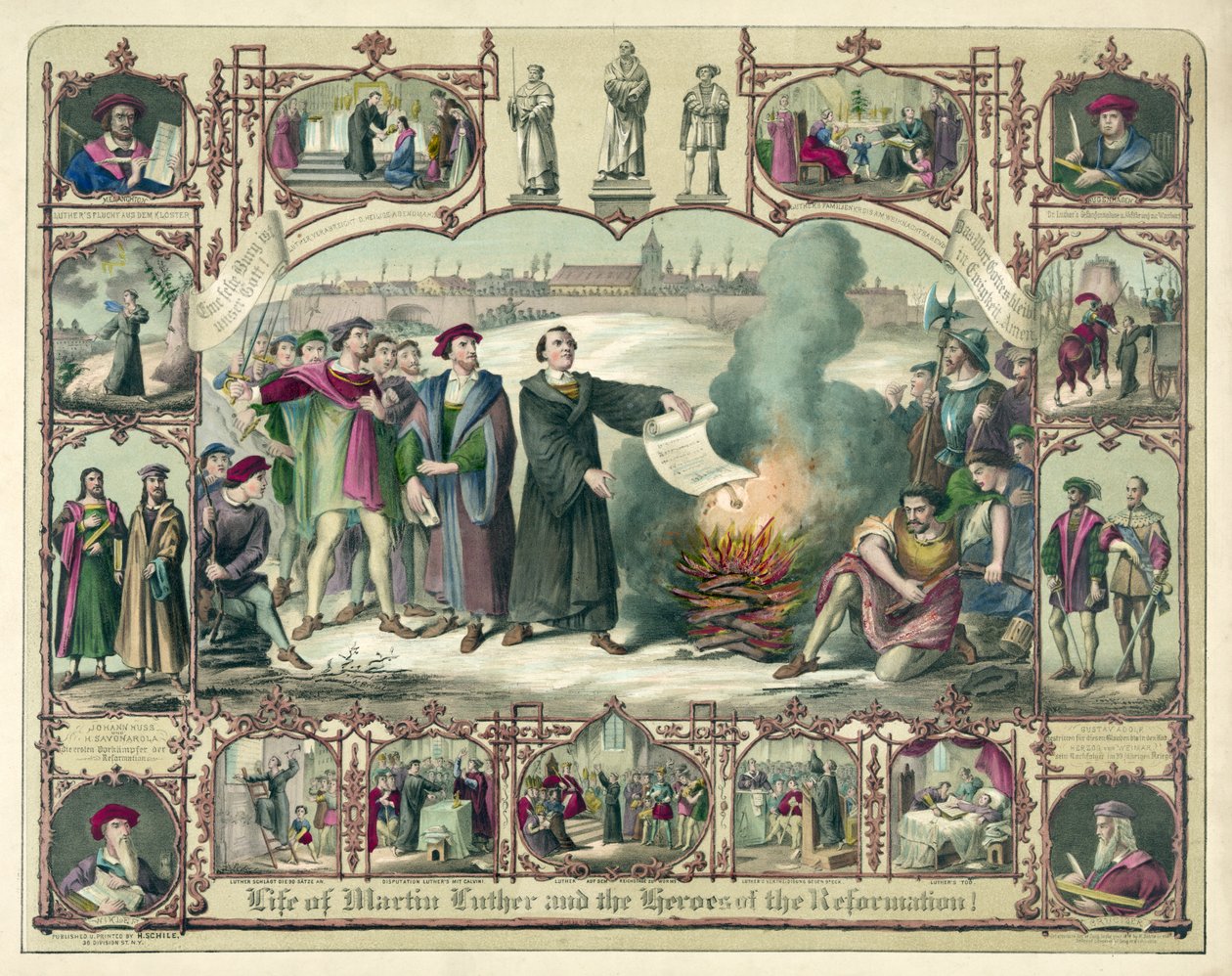 Leben von Martin Luther und Helden der Reformation!, veröffentlicht 1874 von German School