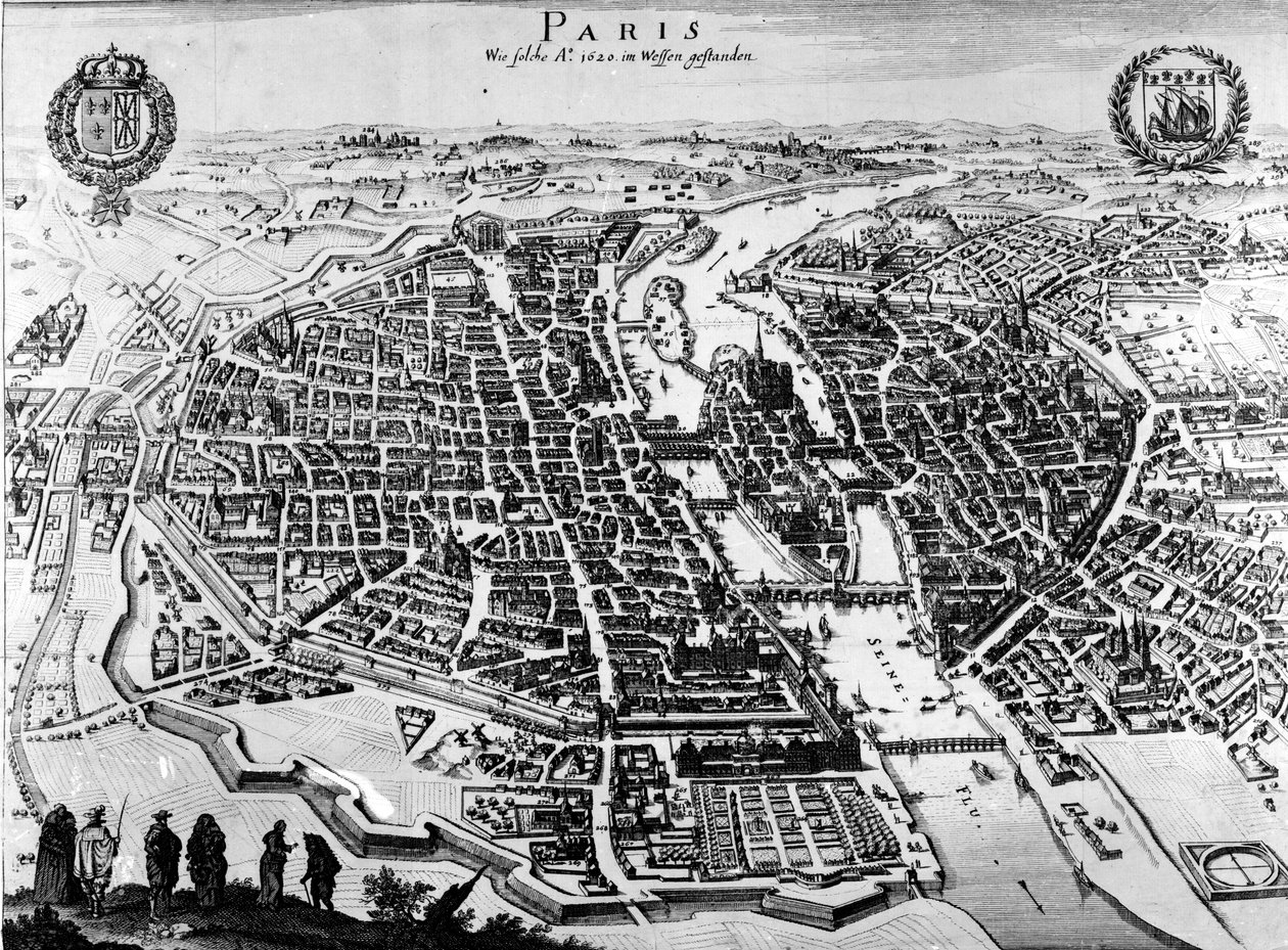 Karte von Paris, 1620 von German School