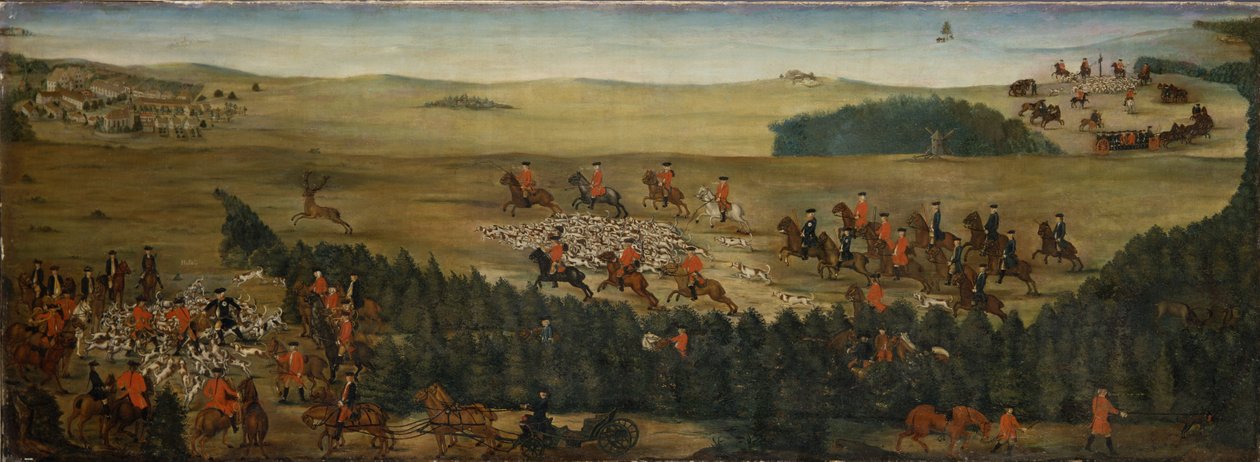 Hirschjagd mit Friedrich Wilhelm I. von Preußen von German School