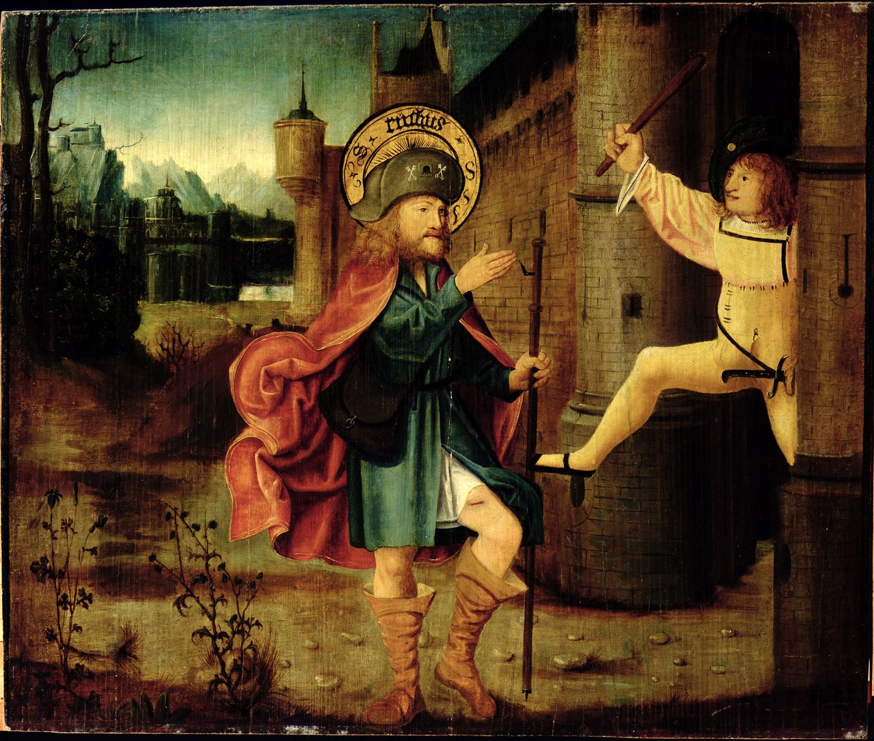 Die Vertreibung des Heiligen Rochus aus Rom von German School