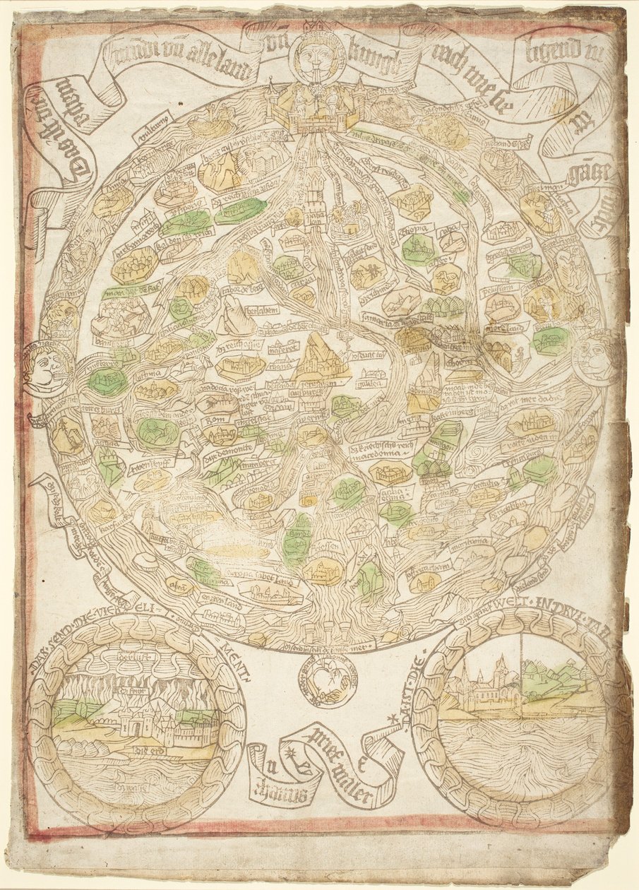 Weltkarte von German 15th Century