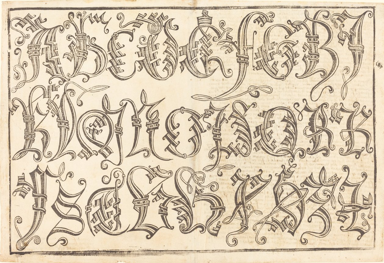 Ornamentales Alphabet von German 15th Century