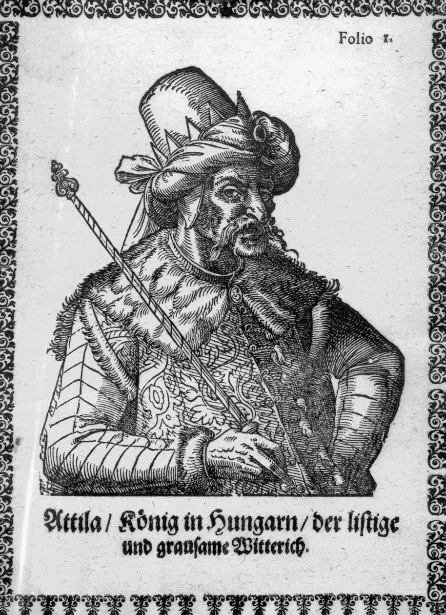 Attila der Hunne (Gravur) von German School
