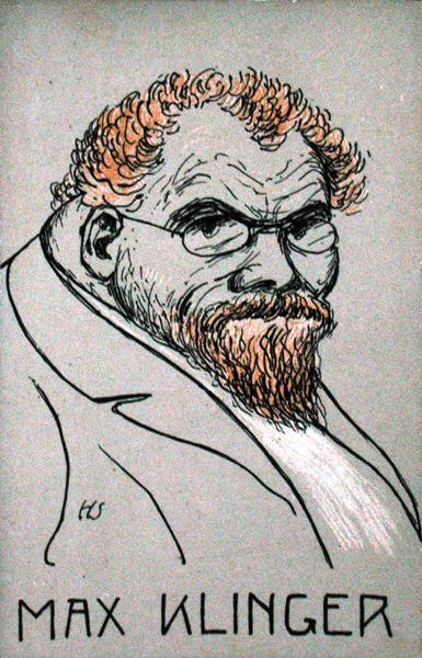 Karikatur von Max Klinger (1857-1920) von German School